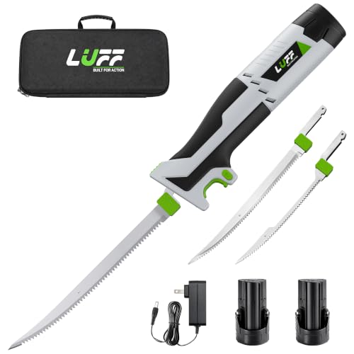 LUFF 12V Electric Fillet Knife, 8" & 10" Reciprocating Blades