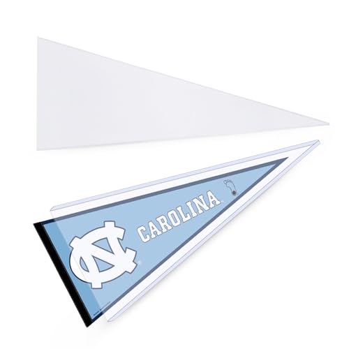 BCW 12x30 Inch Sports Pennant Display Holder Pack of 10 - Clear Rigid Plastic