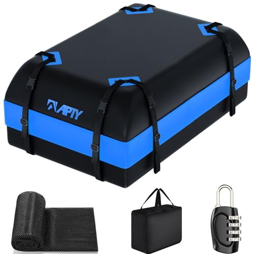 APTY 16 Cu Ft Waterproof Car Rooftop Cargo Bag - Blue Variation