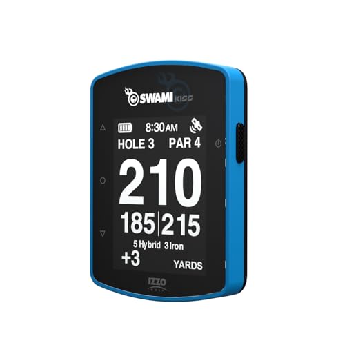 Izzo Swami KISS 2.0 Handheld Golf GPS Rangefinder Blue with Magnetic Attachment