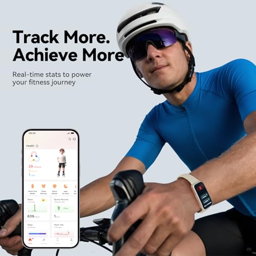 Fitness Tracker Smart Watch with 1.47" Color Screen and 100+ Sports Modes - Beige - Enfit