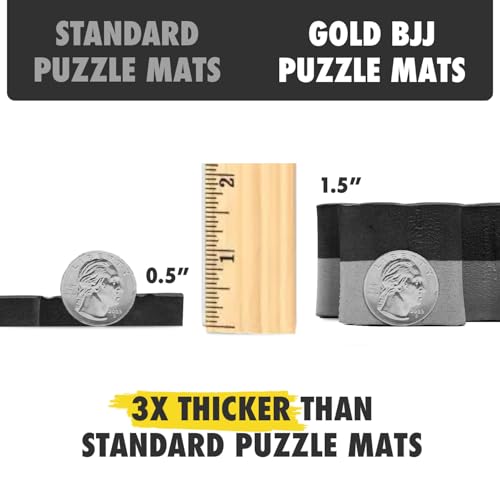 Black and Grey Extra Thick 1.5-Inch Interlocking Jiu Jitsu Mats - 33 Sq Ft
