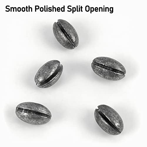 Dr.Fish 100pk Small Oval Split Shot Sinker Clips 1/20oz Fishing Weights