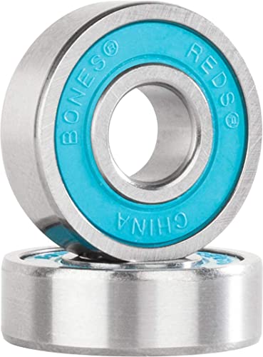 Bones Big Balls Reds Skate Bearings 8mm - Pack of 16, High-Speed Long-Lasting