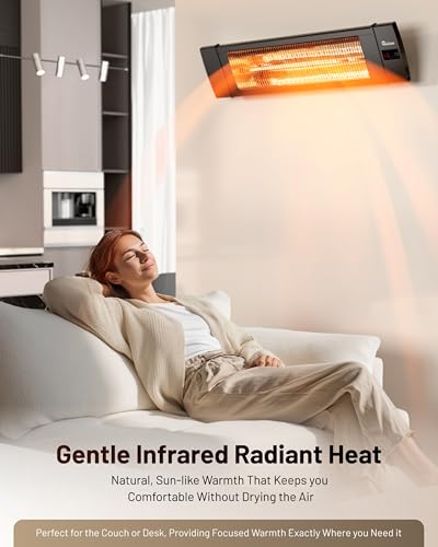 DR. INFRARED HEATER 35 Inch Portable Indoor & Outdoor Space Heater with Remote Control