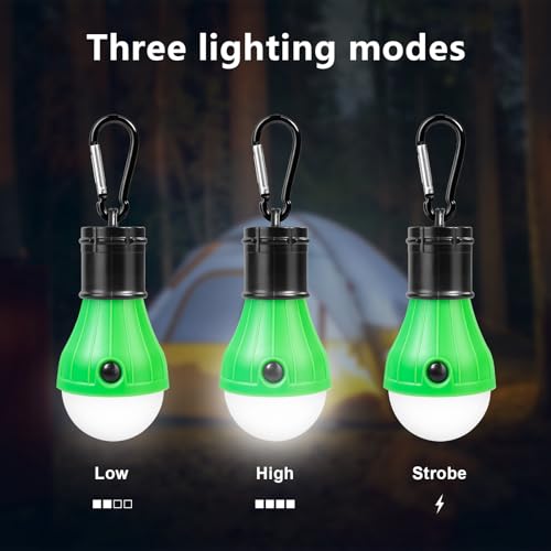 Jarxin 4-Pack USB Rechargeable LED Camping Lanterns Black