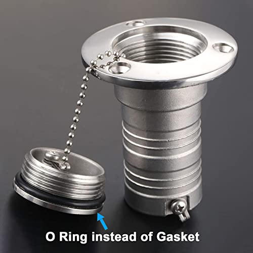 Boat Deck Fuel Filler 1.5 Inch Stainless Steel Marine Gas Cap with Keyless Lock