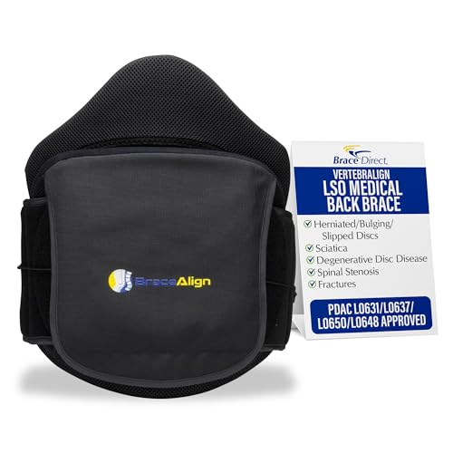 Brace Align VertebrAlign LSO Back Brace for Herniated Disc Relief Black, Universal Fit