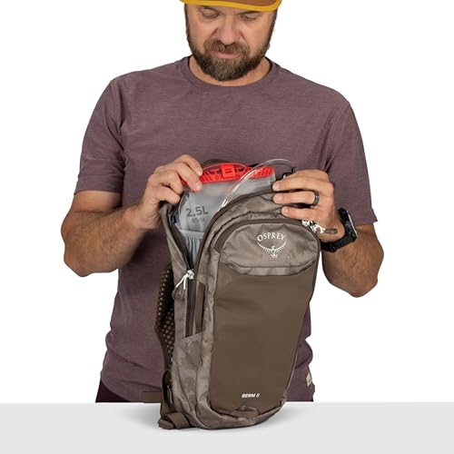 Osprey Berm Bike Hydration Backpack Raven Black 8L with Reservoir - Lightweight Cycling Pack