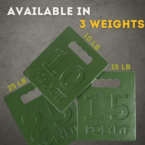 Polyfit 10LB Cast Iron Rucking Weight Plate for Backpacks & Fitness Training