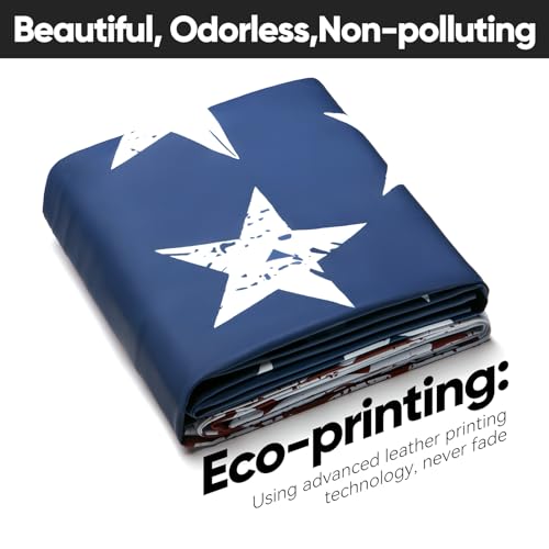 BEARCOVER Vintage 8FT Pool Table Cover Waterproof Leatherette with Stars & Stripes - Old Glory BC