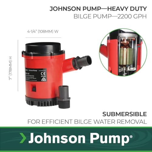 2200 GPH Bilge Pump for Boats and Marine Equipment