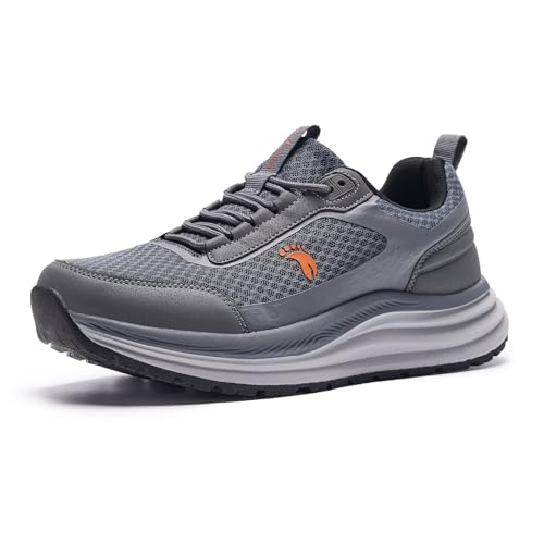 Men's Orthopedic Waterproof Trail Running Shoes W2-Grey 10.5 - Comfortable Arch Support for Foot Pain