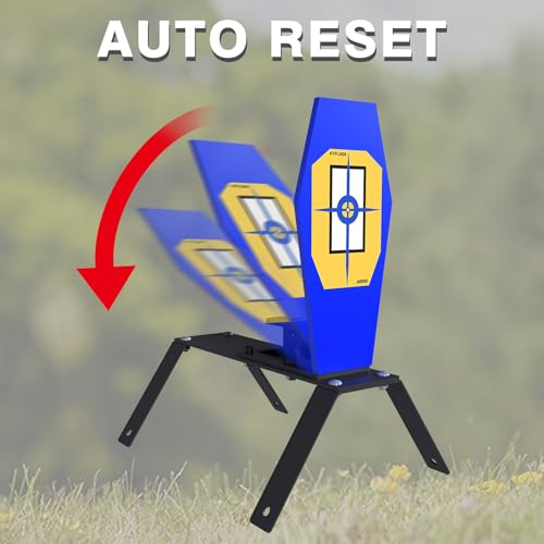 Auto Reset Steel Shooting Target 13x6 Inch for Pistol Rifle & Shotgun Practice