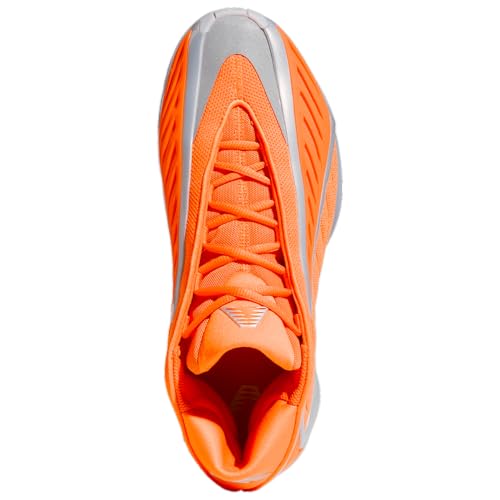 adidas Unisex Anthony Edwards 2 Sneakers - Lucid Orange/Silver, Size 12 Women / 11 Men