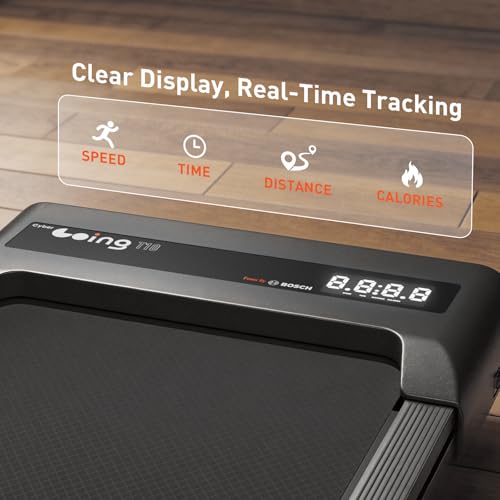 Cybergoing T10 Walking Pad Treadmill Black - Under Desk Compact Treadmill with Incline