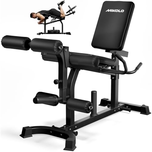 Mikolo Black LE00 Leg Extension & Curl Machine Adjustable Home Gym Equipment