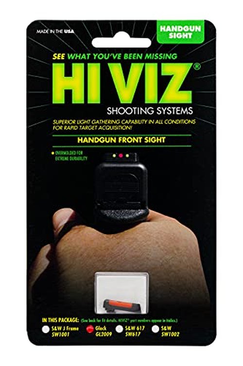 HIVIZ Glock Overmolded Fiber Optic Tactical Front Sight (Red)