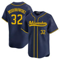 Milwaukee Baseball T-Shirt for Men XL Navy Stitching - NZUONODAI
