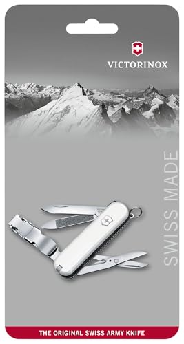 Victorinox Nail Clip 580 Swiss Army Pocket Knife - Small Multi-Tool with 8 Functions - White Variation