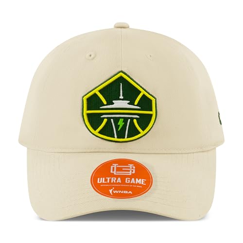 Women's WNBA Official Slick Baseball Cap Hat - Seattle Storm, Sand, One Size