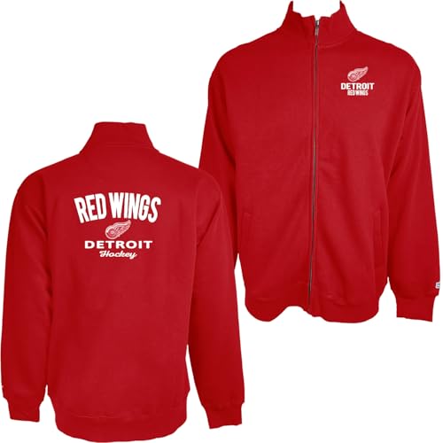 Detroit Red Wings NHL Unisex Full Zip Sweatshirt - Team Color, XX-Large
