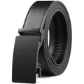 Founders & C Men's Leather Ratchet Belt 1 3/8" Black, Adjustable Waist 36-42"