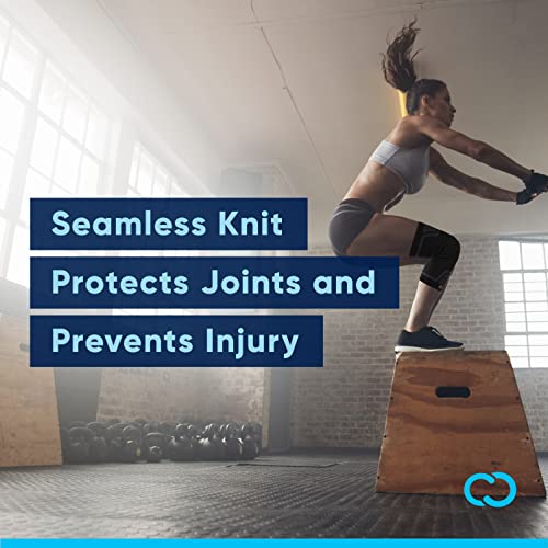 PowerKnit Copper Knee Sleeve Support Brace for Meniscus Tear & Joint Pain - 2XL-3XL