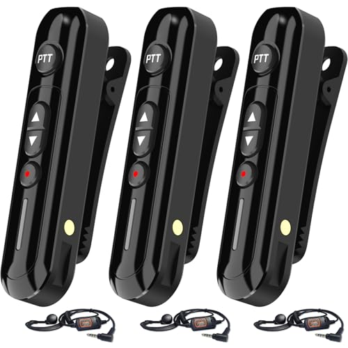 Mini Walkie Talkies 3 Pack with Earpieces - Compact Two-Way Radio Set
