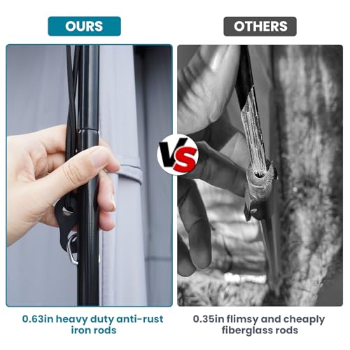 Outdoor Privacy Shower Tent with Removable Rainfly - Black, 1 Room