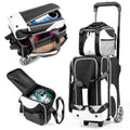 Flextro 3 Ball Bowling Bag Roller - Black & White Modular Design, Sturdy Build