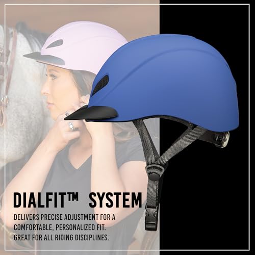 Troxel Liberty Ultralight Horse Riding Helmet - Periwinkle, Medium, Low-Profile Adjustable Equestrian Safety Gear