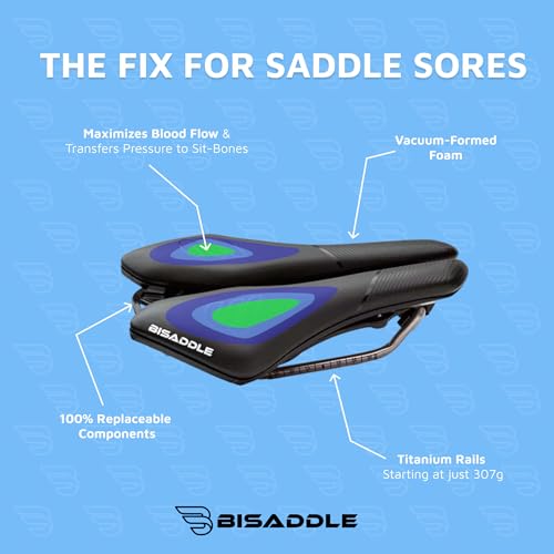 Adjustable Split Bike Saddle for Road Gravel MTB - Pressure Relief Comfort