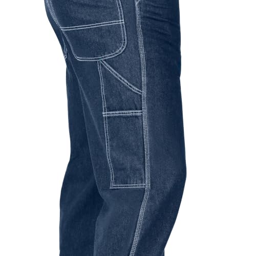 Liberty Men's Denim Bib Overalls 50W x 30L Stonewashed Workwear