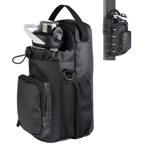 Xan Concept Magnetic Gym Bag for Men and Women,Water Bottle Bag with Phone Pockets & Shoulder Strap,Powerful Magnet Gym Pouch,Magnetic Bag for Sports,Work(Black)