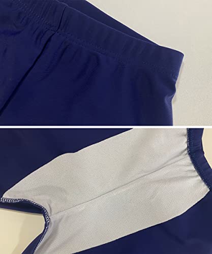 Kids Unisex Swim Pants with UPF 50+ Sun Protection & Rash Guard - Navy, 10-12 Years