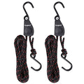 Kayak Tie Down Straps 14ft Ratchet Rope with Hooks Black 2 Pack - Bow & Stern