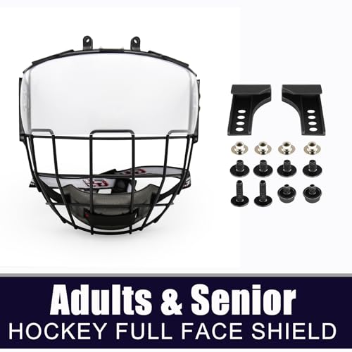 GY Hockey Helmet Cage & Face Shield Protector PC530 Clear - High Impact, Anti-Fog
