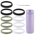 9pcs Rubber Gasket for Ello Cooper Water Bottles - Army Green, Black, White