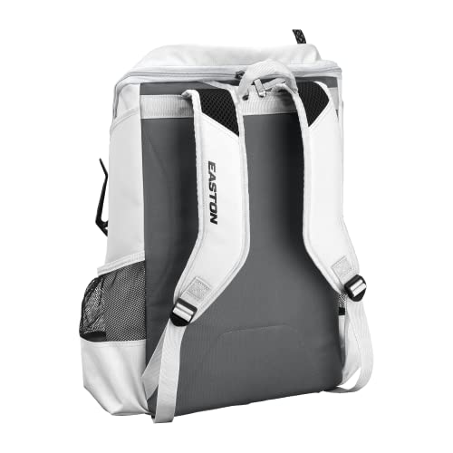 Fastpitch Softball Backpack with Helmet Holder and Gear Clips - White