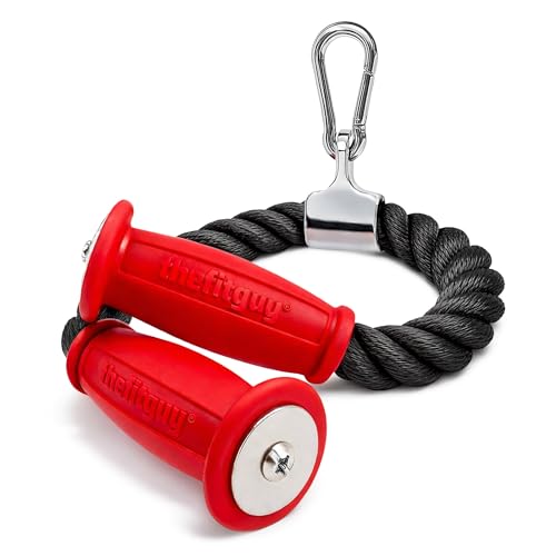 Ergonomic Tricep Rope with Non-Slip Rubber Ends - Cable Machine Attachment