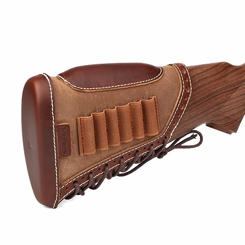 Recoil Reducing Canvas Leather Stock Extension Cover for Rifle