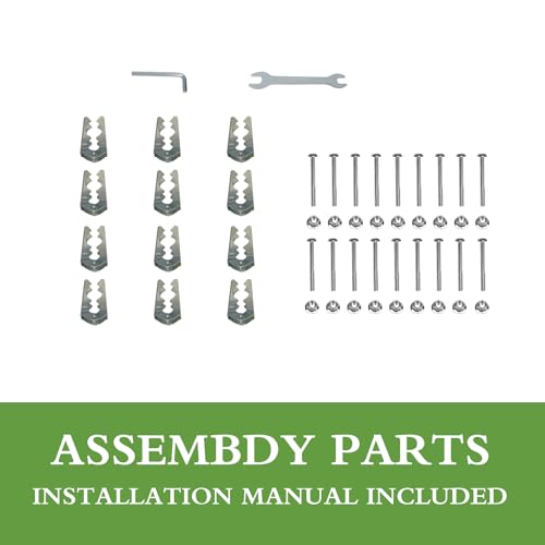 Green Universal Trampoline Poles Set with Clamp, Hardware & Enclosure Connectors