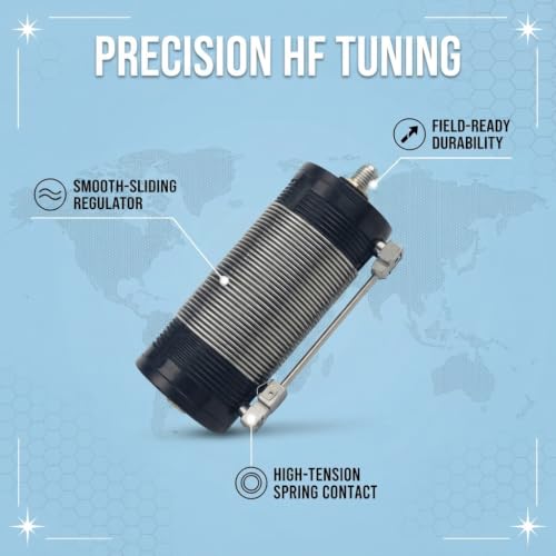 HF Antenna Induction Loading Coil with Sliding Tuner for Portable Radio Systems