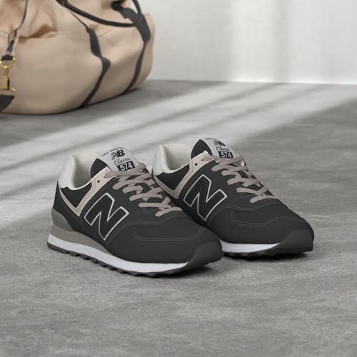 New Balance Women's 574 Core Sneakers 10.5 Wide Black/Nb White