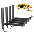 TORACK Wall-Mounted Kayak Rack for 2 Kayaks, Heavy Duty Garage Storage with Paddle Hooks