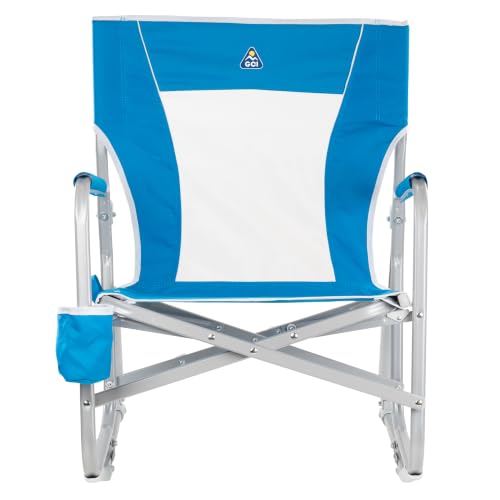 Portable Folding Beach Rocking Chair with Cup Holder - Saybrook Blue