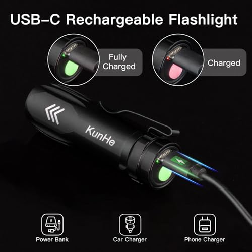 40 Pack Rechargeable Mini LED Flashlights with Clip - Bright Portable EDC Lights