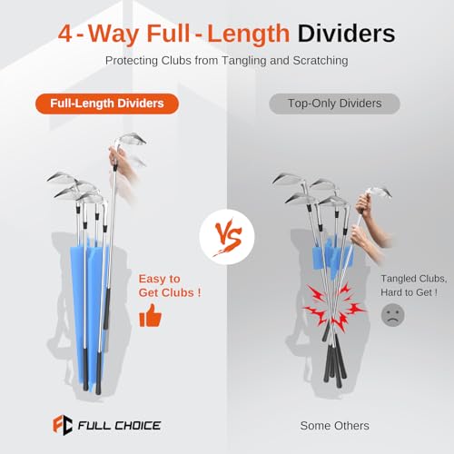 Full Choice Mint Lightweight Golf Stand Bag with 4-Way Dividers & Dual Straps