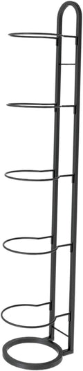 Kowaku Vertical Ball Storage | 5-Tier Metal Basketball & Volleyball Rack for Garage Organization